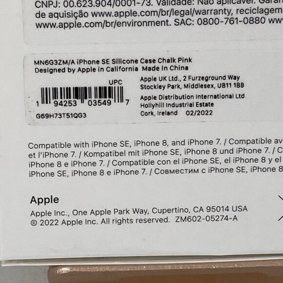 Apple - iPhone SE/7/8 Silicone Pink Chalk Case - New in Box - Picture 5 of 5